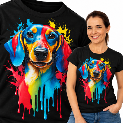 KOSZULKA DAMSKA ZWIERZĘTA  COLORDOG